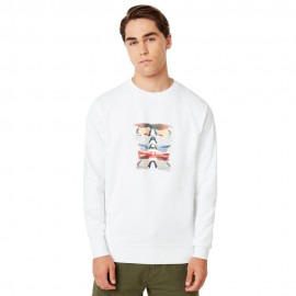 OAKLEY SUNGLASS PRINT CREWNECK White M - 472572-100-M