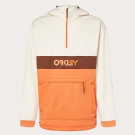 SPORTOVNÍ MIKINA - OAKLEY TNP NOSE GRAB SOFTSHELL HOODIE ARCTICKWHITE/SOFT ORANGE FOA404727-9YB-M