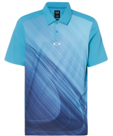 OAKLEY EXPLODED ELLIPSE GOLF POLO SS TEE STORMED BLUE - 434310-6SB-L
