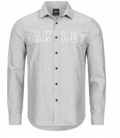 OAKLEY ICON OXFORD LOGO LS SHIRT- STONE GREY 401903-22Y-XL