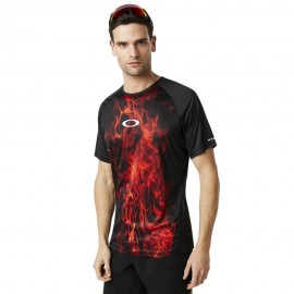 OAKLEY MTB SS tech tee FLAMES - 457608-9A3 - XXL