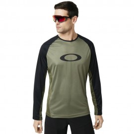 CYKLISTICKÝ MTB DRES - OAKLEY MTB LS tech tee BEETLE - 434362-73T - XS