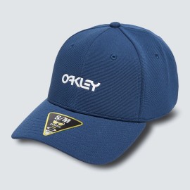 OAKLEY 6 PANEL STRETCH METALLIC HAT POSEIDON/WHITE 912209-9QM-L/XL