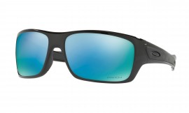 OCHRANNÉ SPORTOVNÍ SLUNEČNÍ BRÝLE S POLARIZACÍ - OAKLEY TURBINE - POLISHED BLACK / PRIZM DEEP WATER POLARIZED - OO9263-14